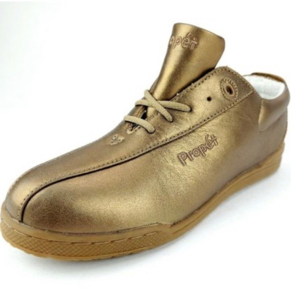 Propet  W3606 bronze Firefly lace up comfrt snkrs SIZE 9.5N metallic
